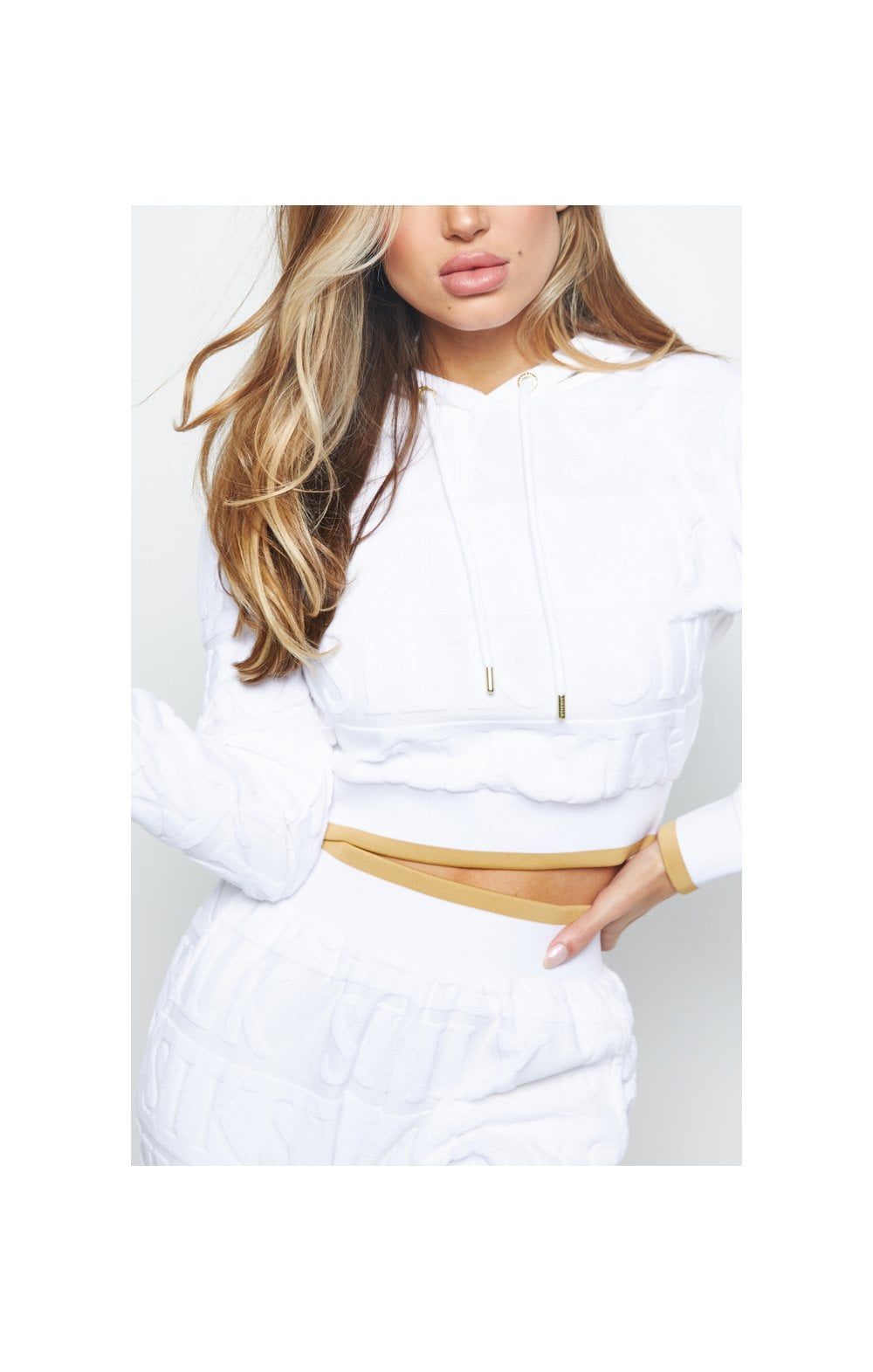 Load image into Gallery viewer, SikSilk Inverse Cropped Hoodie - White (1)
