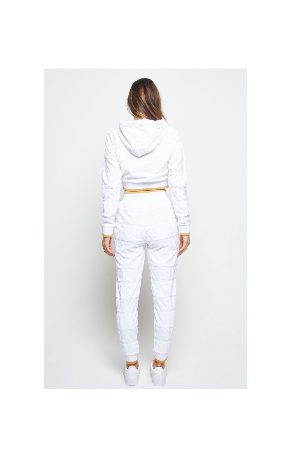 Load image into Gallery viewer, SikSilk Inverse Cropped Hoodie - White (6)