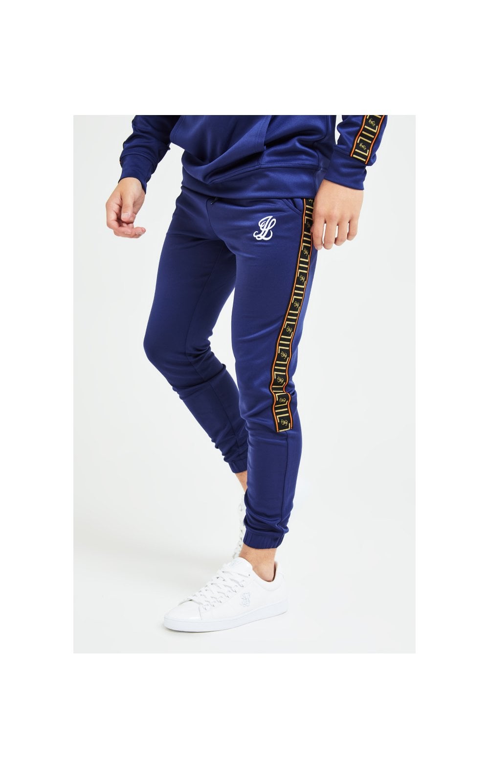 Load image into Gallery viewer, Illusive London Patriot Joggers - Blue &amp; Orange