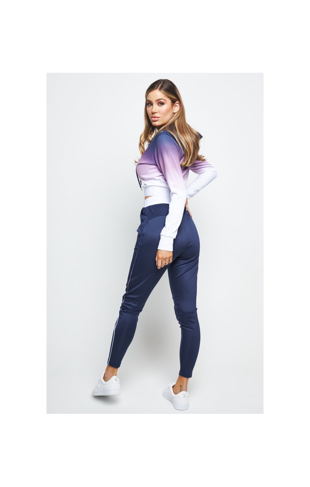 Load image into Gallery viewer, SikSilk Violet Fade Track Top - Violet &amp; Navy (4)