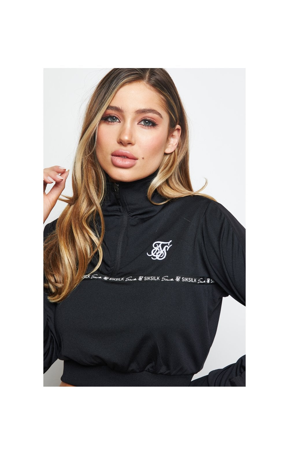 Load image into Gallery viewer, SikSilk Fusion Track Top - Jet Black (1)