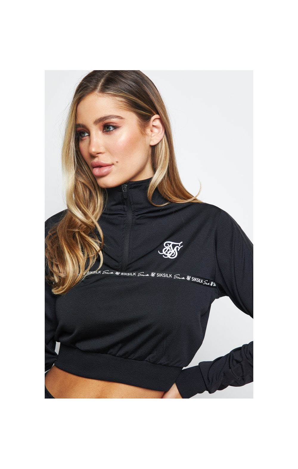 Load image into Gallery viewer, SikSilk Fusion Track Top - Jet Black (2)
