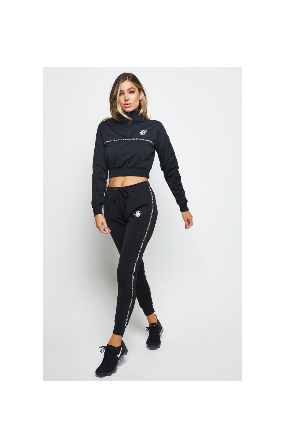 Load image into Gallery viewer, SikSilk Fusion Track Top - Jet Black (4)