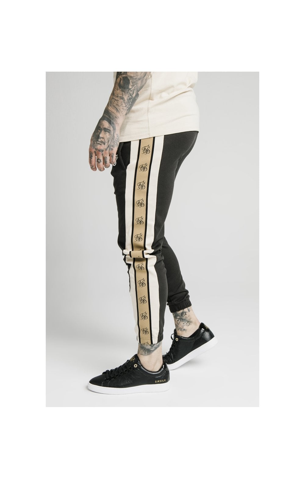 Load image into Gallery viewer, SikSilk Premium Tape Track Pant - Anthracite (1)