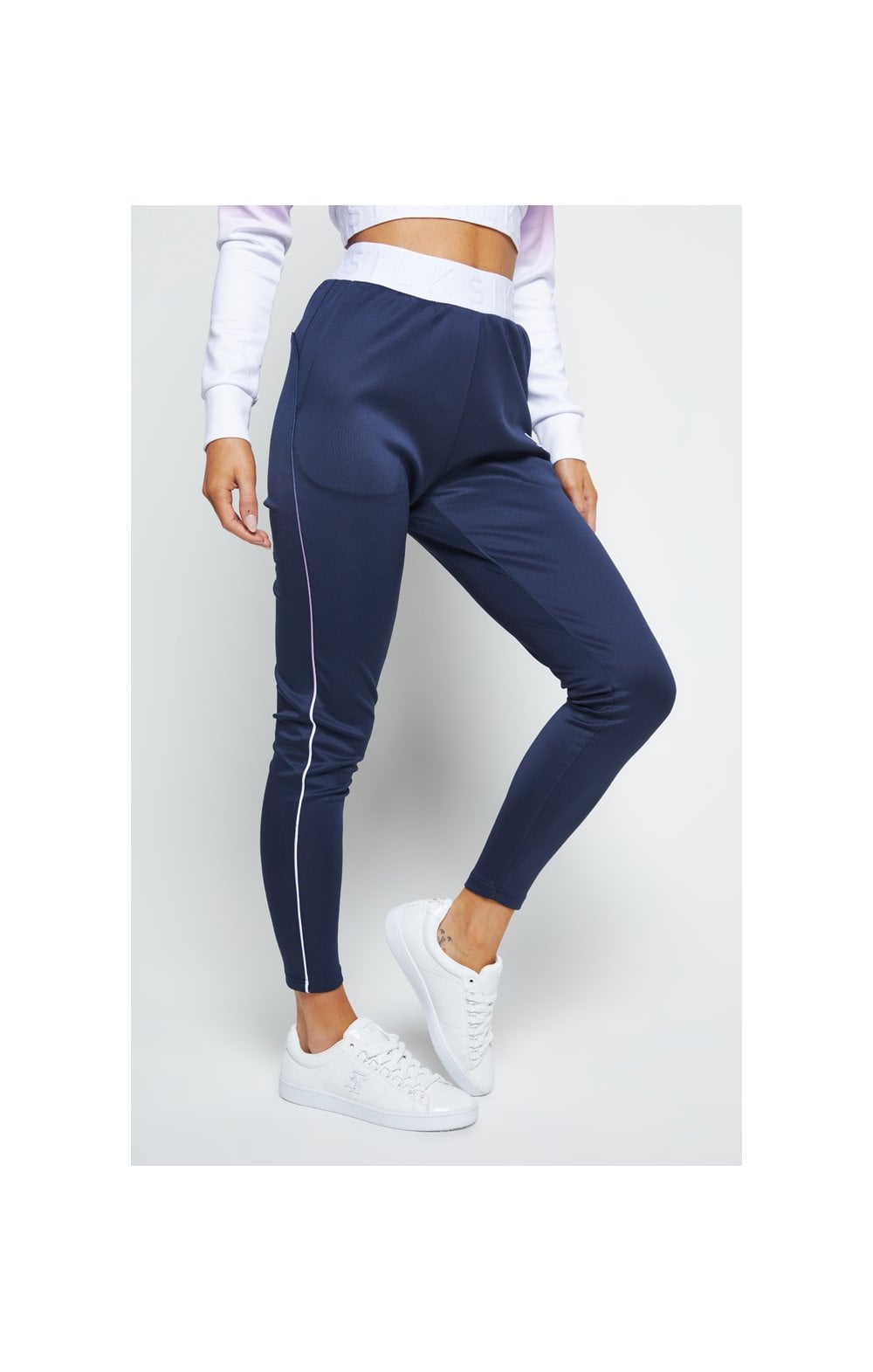 Load image into Gallery viewer, SikSilk Violet Fade Track Pants - Navy (2)