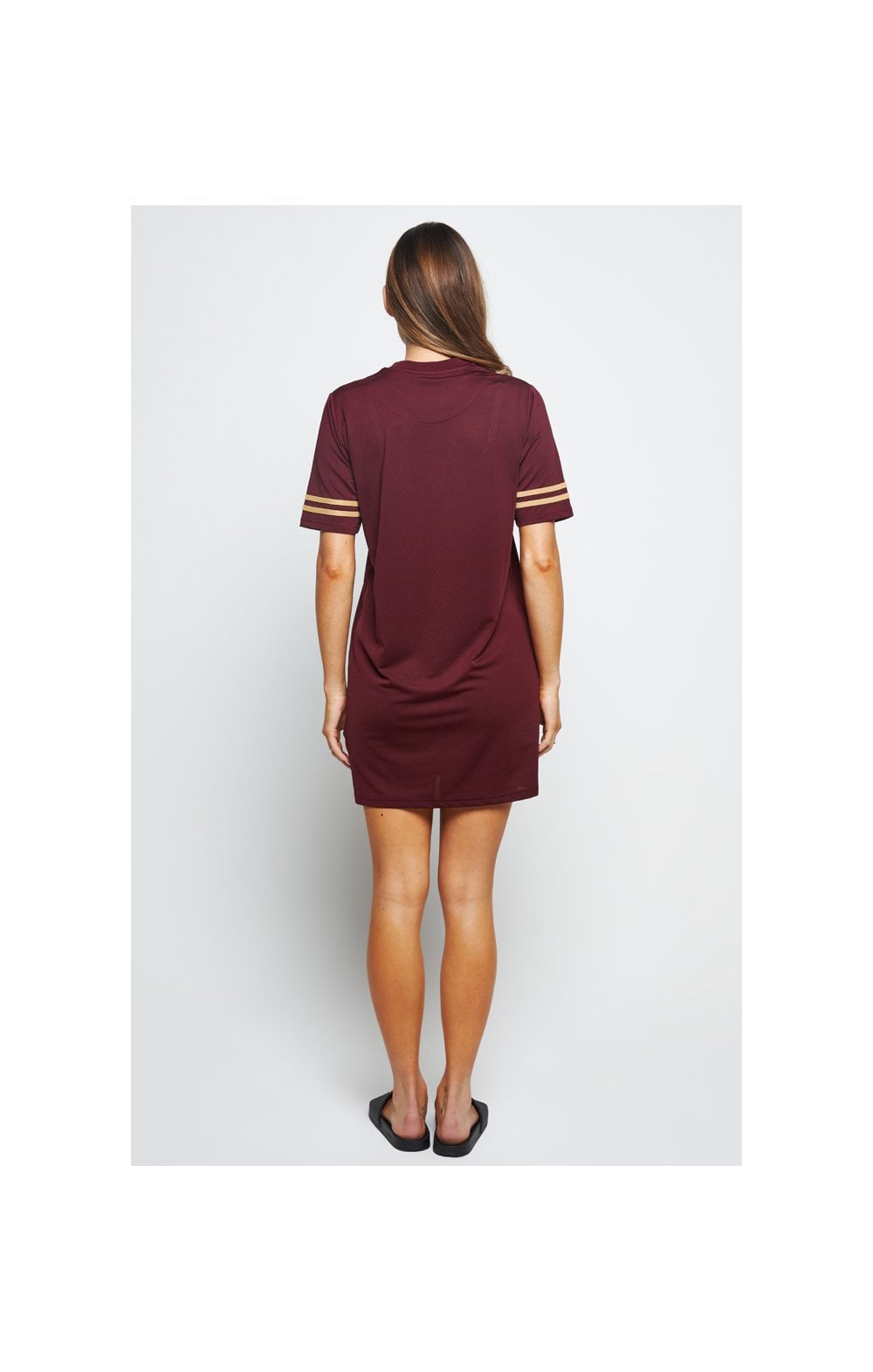 Load image into Gallery viewer, SikSilk Mesh T-Shirt Dress - Burgundy (4)