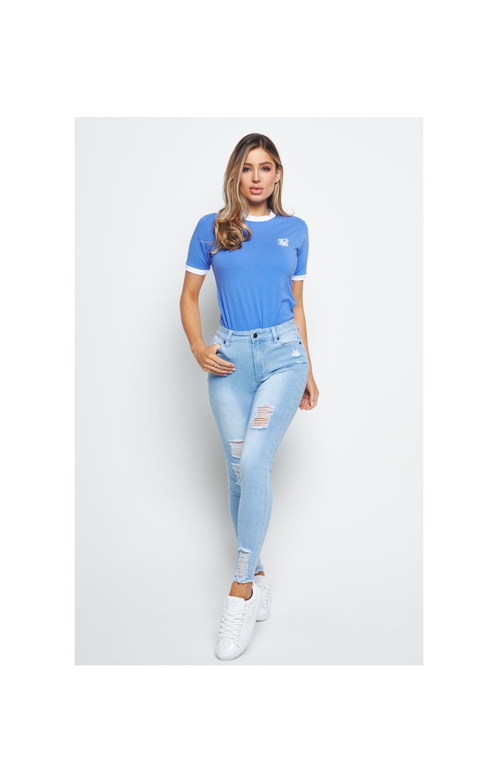 Load image into Gallery viewer, SikSilk Velocity Ringer Tee - Blue (2)