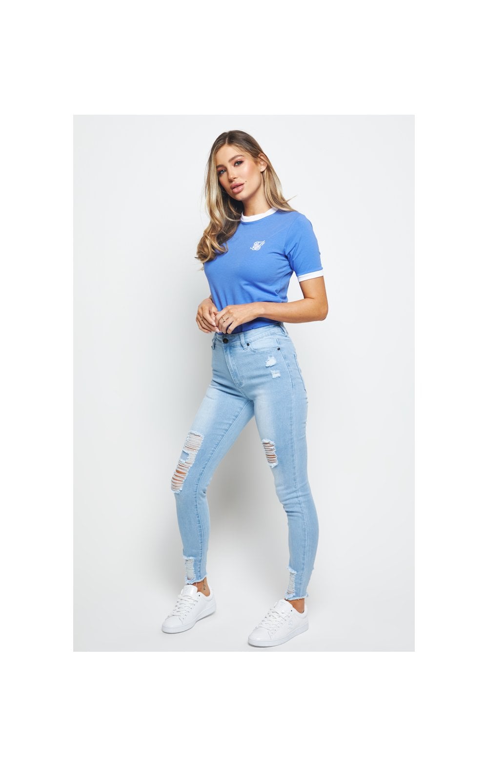 Load image into Gallery viewer, SikSilk Velocity Ringer Tee - Blue (4)