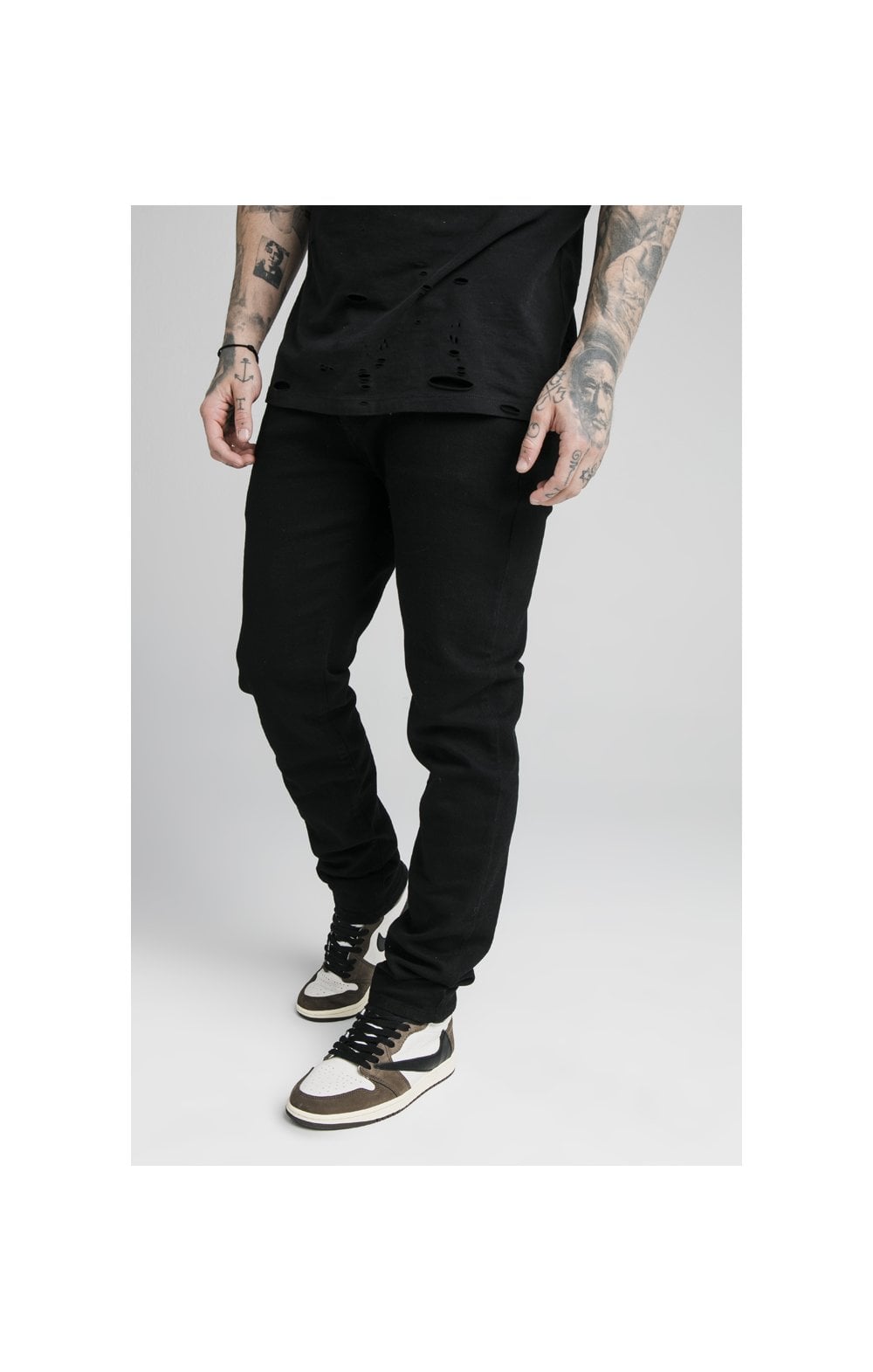 Load image into Gallery viewer, SikSilk Raw Loose Fit Jeans - Black
