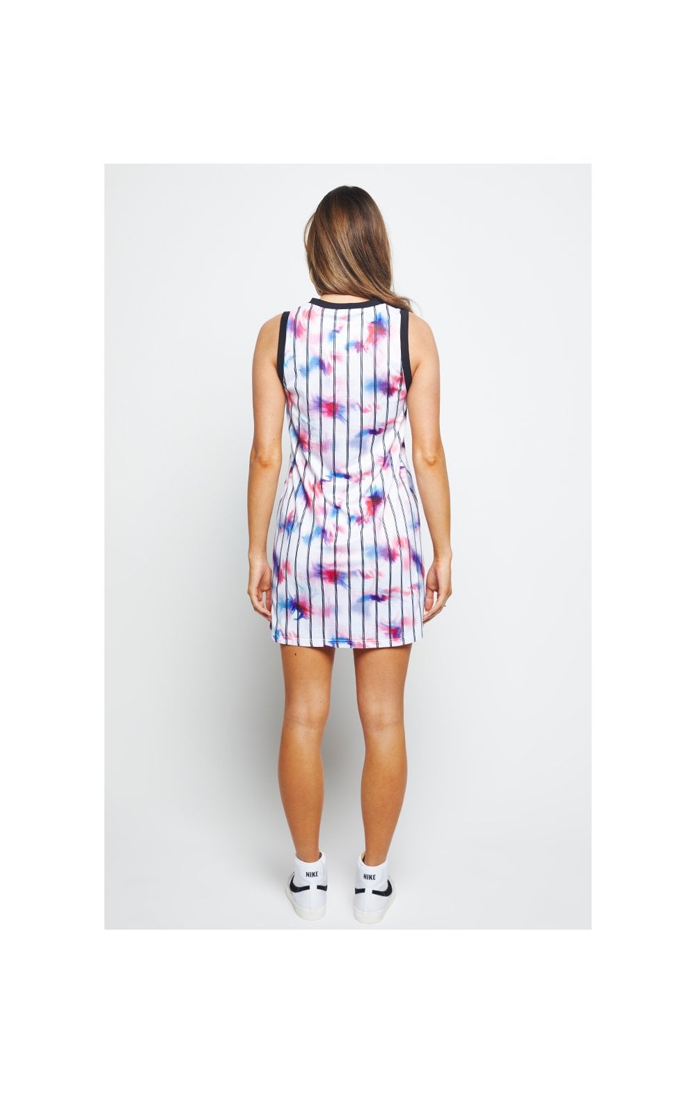Load image into Gallery viewer, SikSilk Marble Tie Dye Dress - White (7)