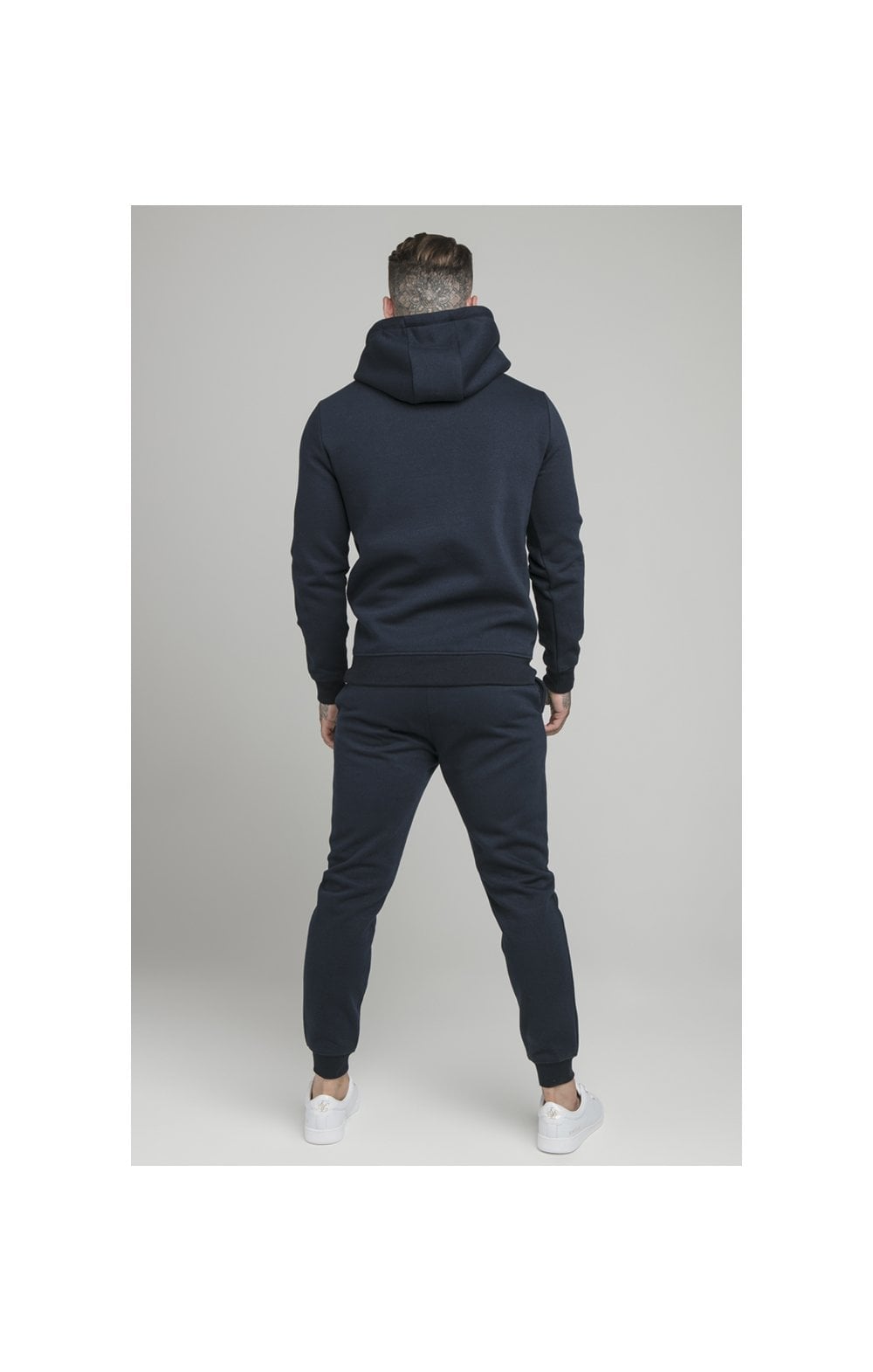 Load image into Gallery viewer, Navy Muscle Fit Overhead Hoodie (5)