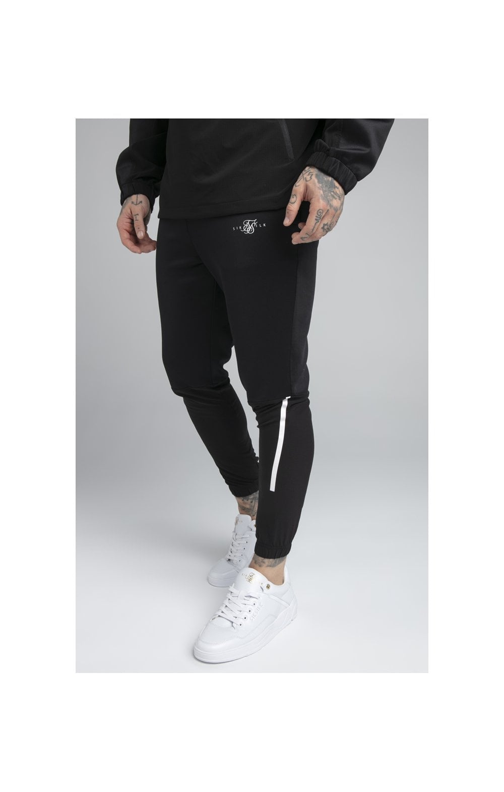 Load image into Gallery viewer, SikSilk Tranquil Training Pants - Black &amp; Grey