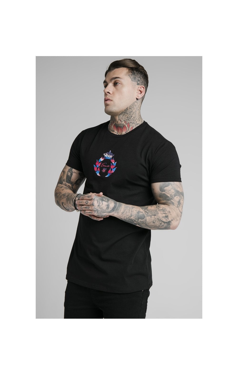 Load image into Gallery viewer, SikSilk S/S Prestige Transfer Tee - Iridescent Black