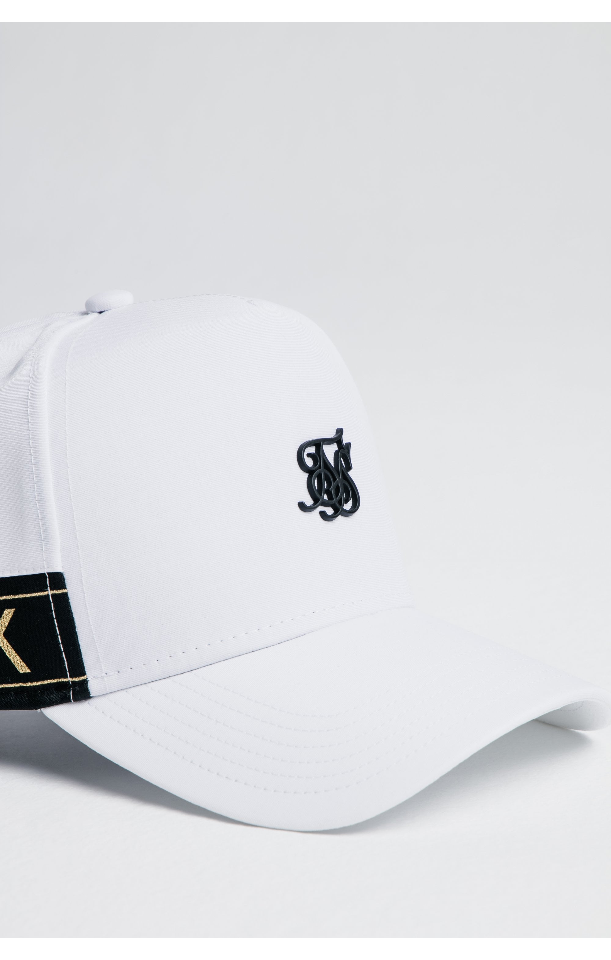 Load image into Gallery viewer, SikSilk Nylon Tape trucker - White &amp; Gold