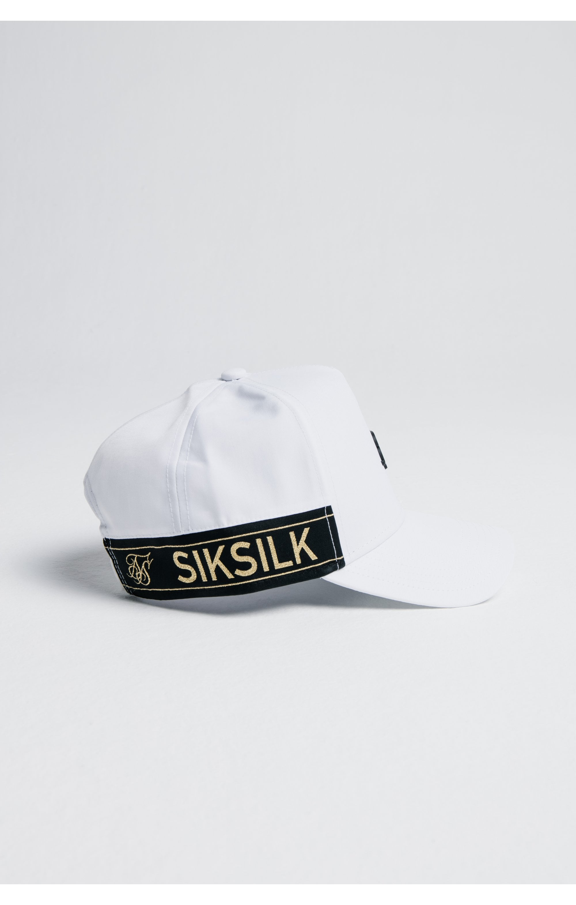 Load image into Gallery viewer, SikSilk Nylon Tape trucker - White &amp; Gold (2)