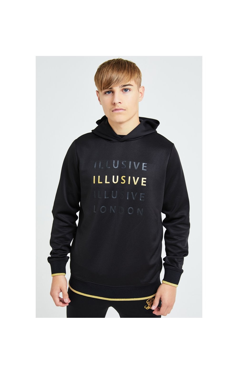 Load image into Gallery viewer, Illusive London Sovereign Overhead Hoodie - Black &amp; Gold