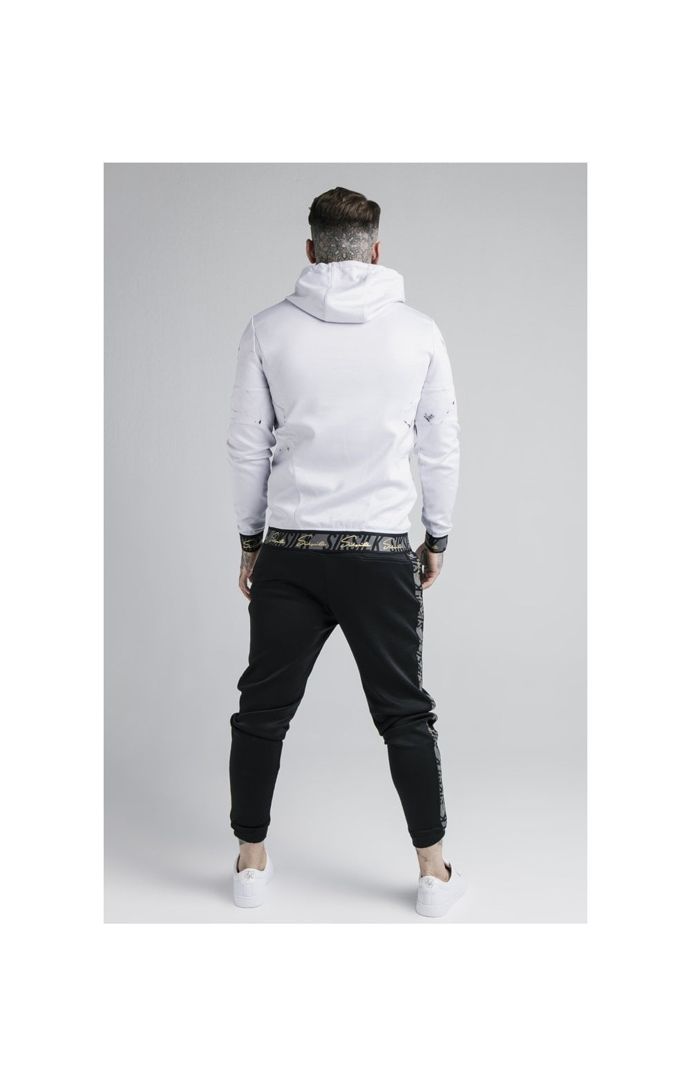 Load image into Gallery viewer, SikSilk Luxe Overhead Hoodie - Grey &amp; White (3)