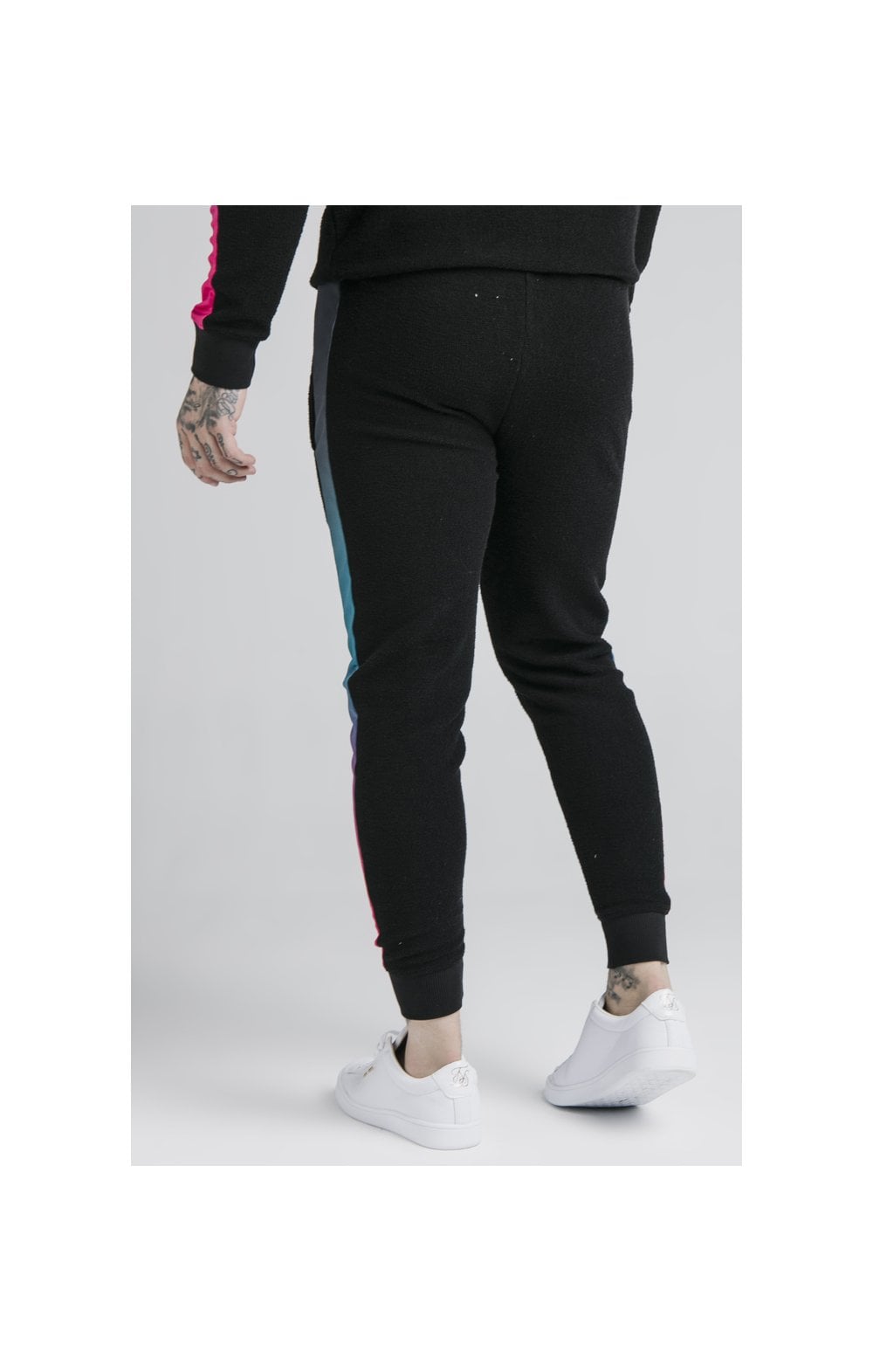Load image into Gallery viewer, SikSilk Loop Back Fade Joggers - Black &amp; Tri Neon (1)