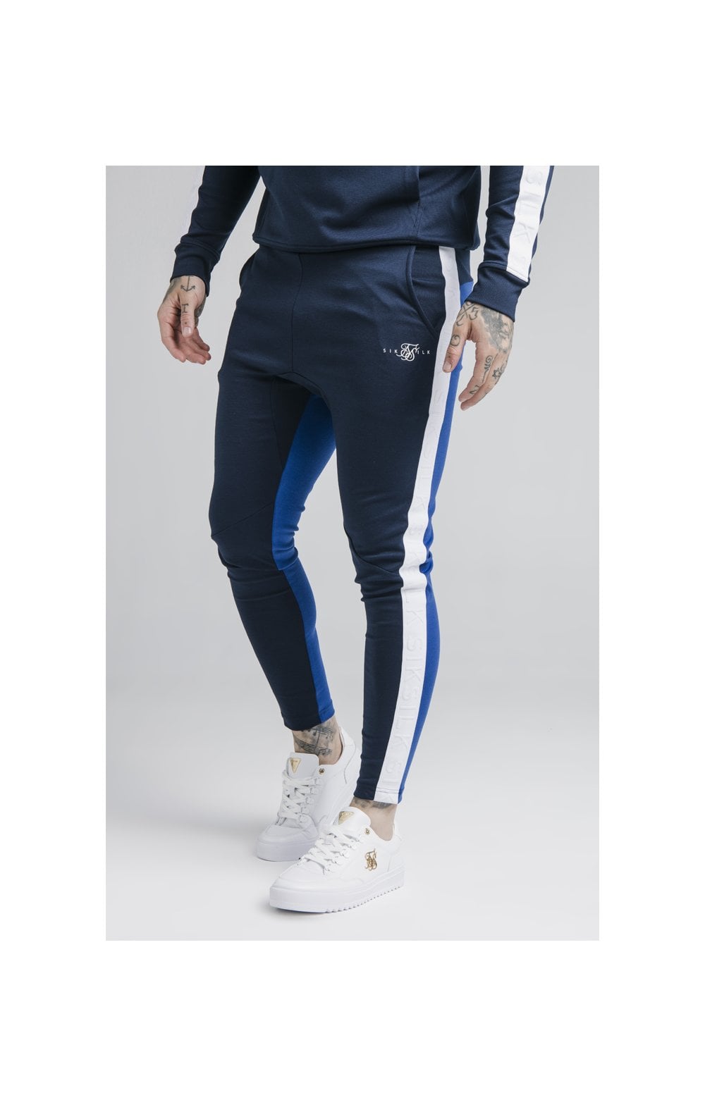 Load image into Gallery viewer, SikSilk Inverse Tape Track Pants - Navy