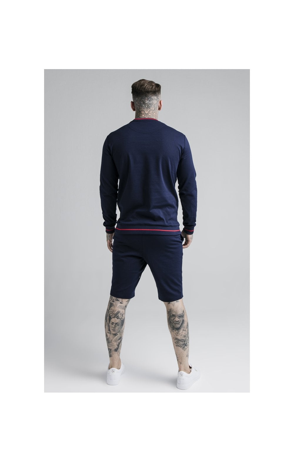 Load image into Gallery viewer, SikSilk Retro Sports Crew Sweat - Navy (3)