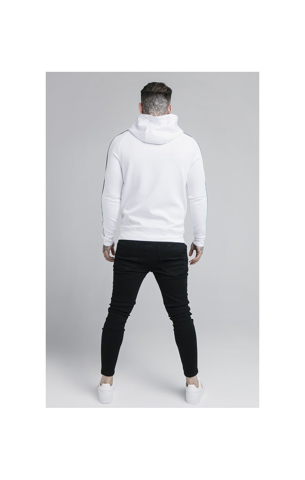 Load image into Gallery viewer, SikSilk Astro Fade Overhead Hoodie - White &amp; Pacific Fade (2)