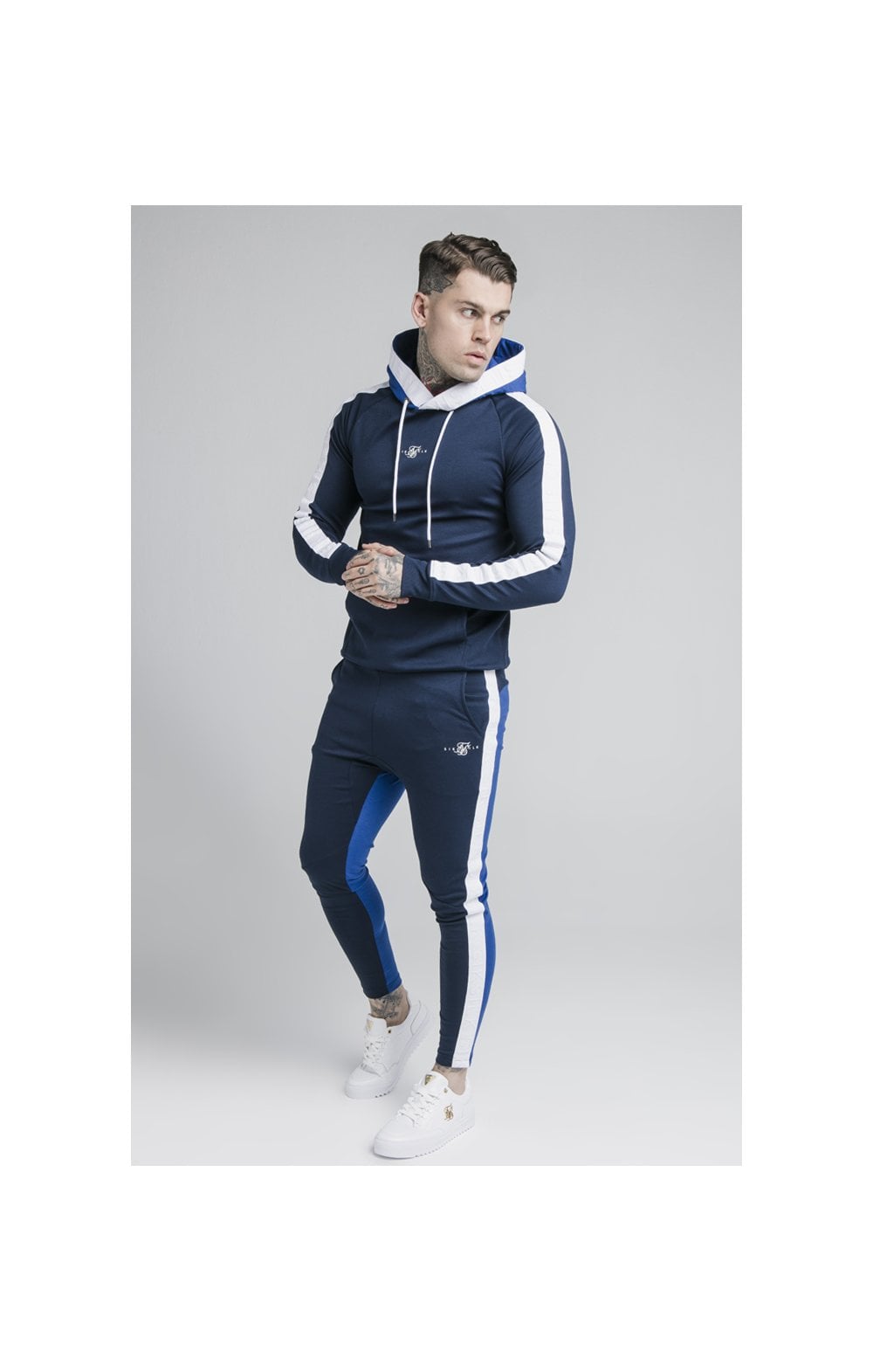 Load image into Gallery viewer, SikSilk Inverse Overhead Tape Hoodie - Navy (3)