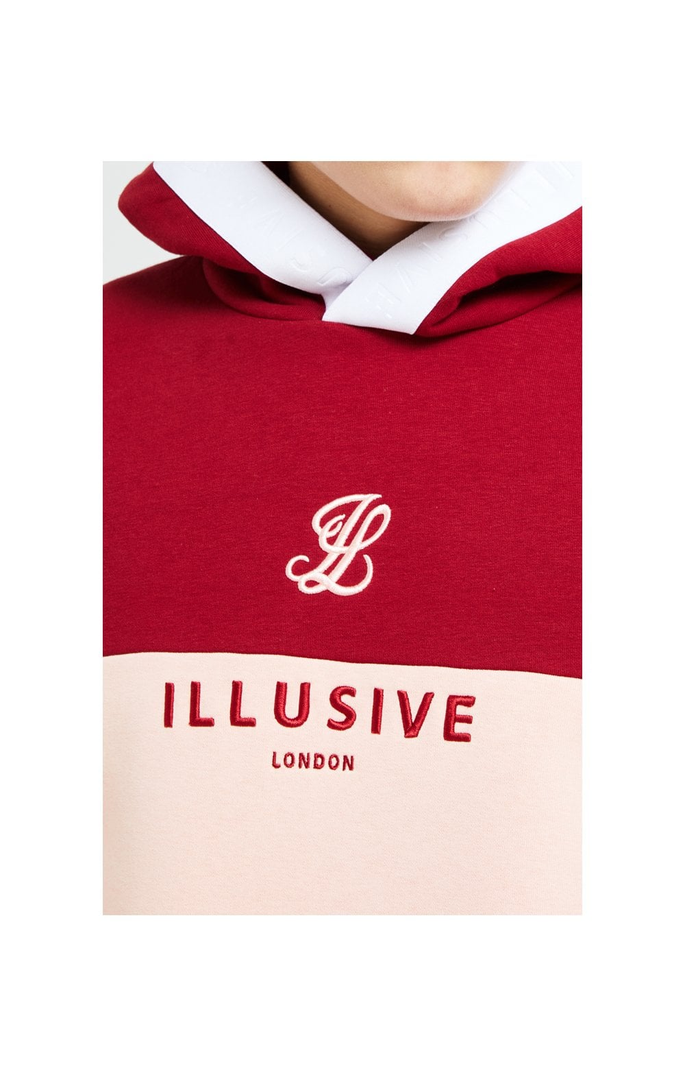 Load image into Gallery viewer, Illusive London Divergence Overhead Hoodie - Red &amp; Pink (1)