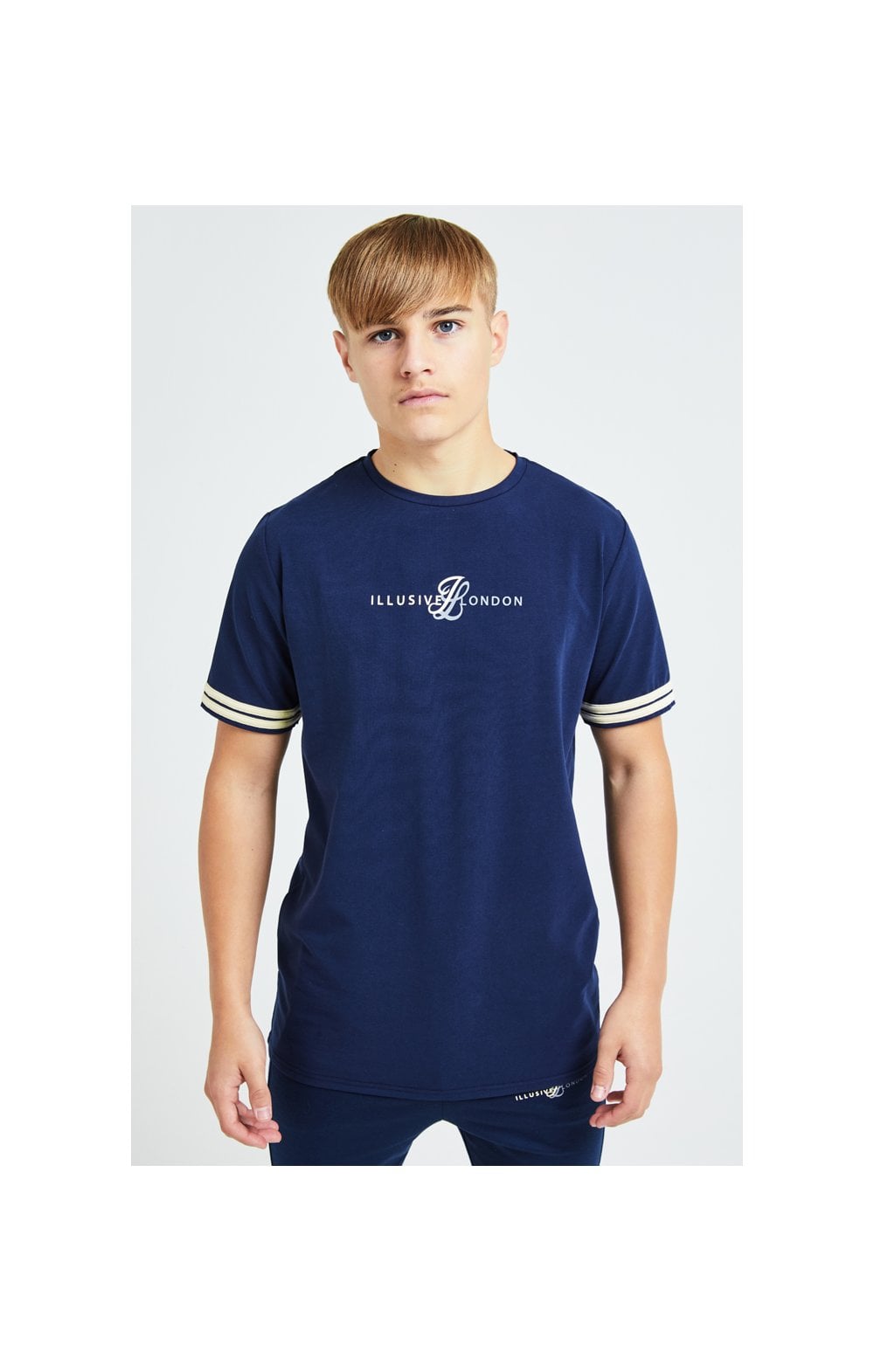Load image into Gallery viewer, Illusive London Legacy Tee - Navy &amp; Cream