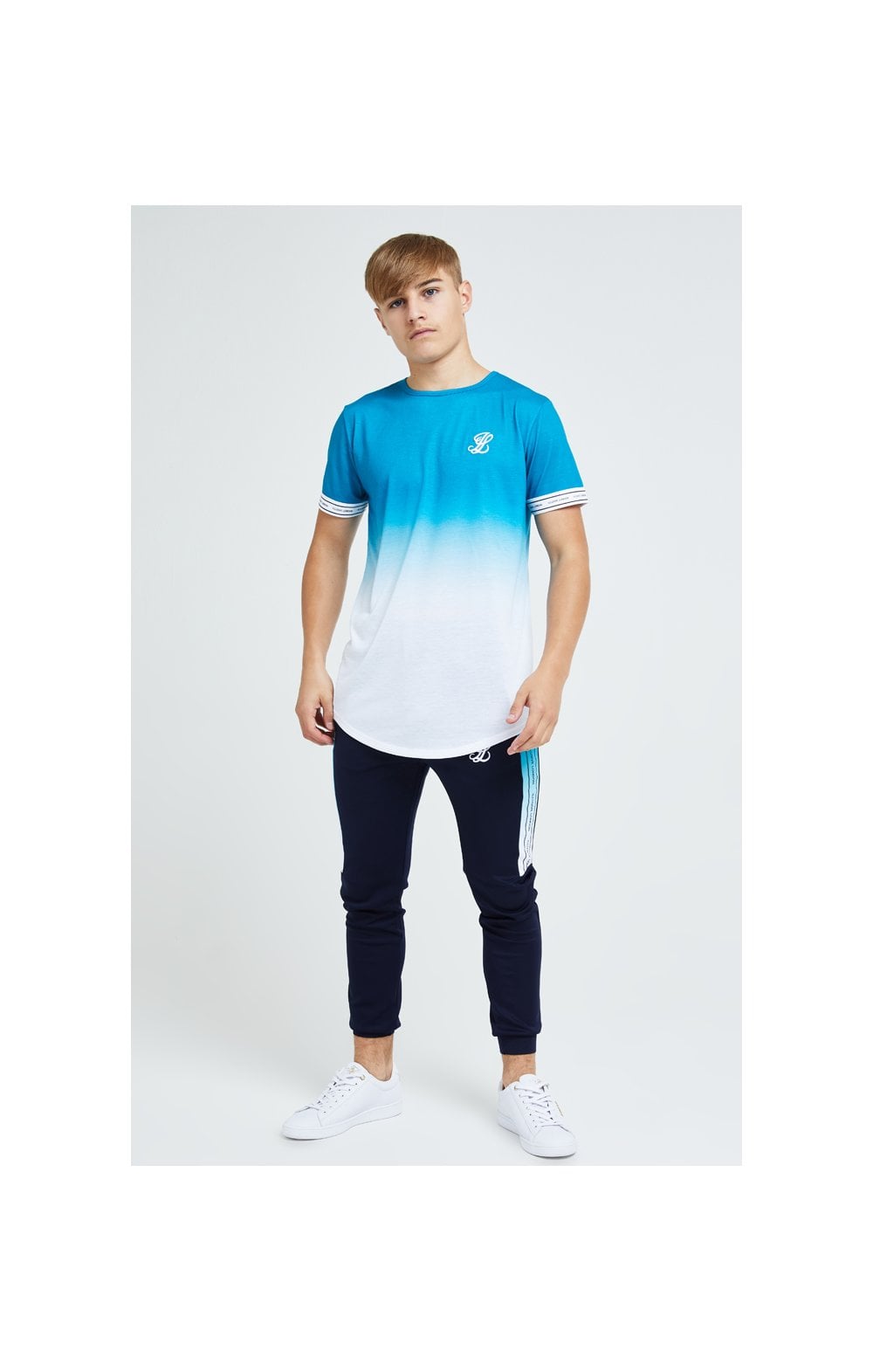 Load image into Gallery viewer, Illusive London Flux Tech Tee - Blue &amp; White (4)