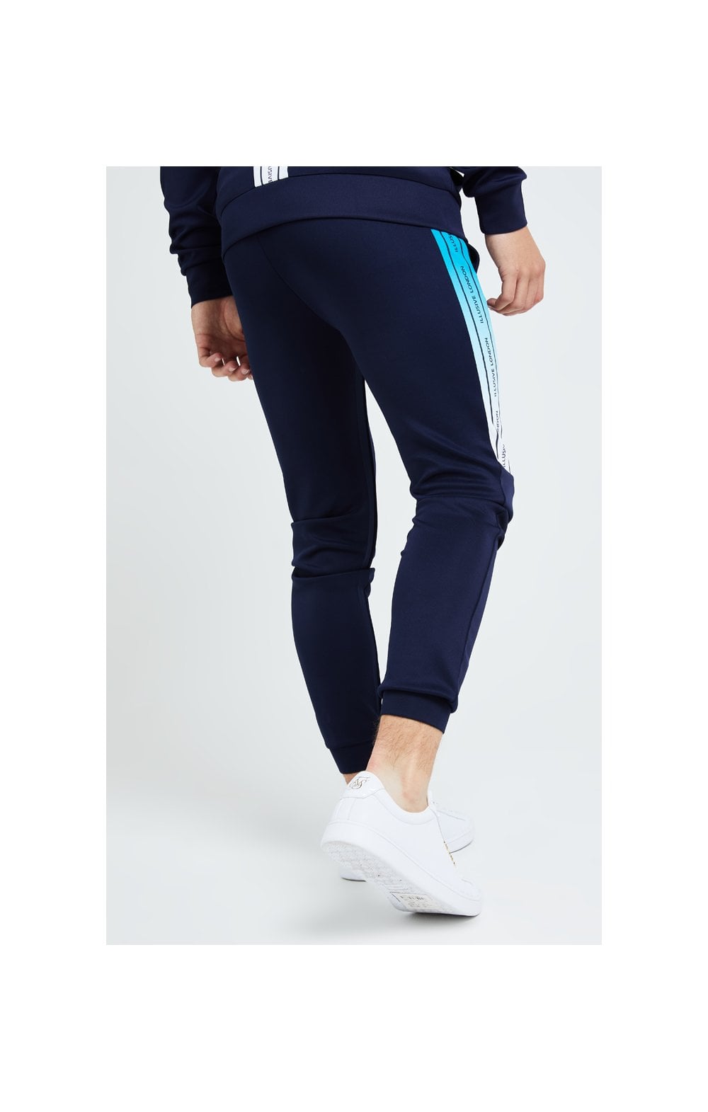 Load image into Gallery viewer, Illusive London Flux Taped Joggers - Navy &amp; Blue (2)