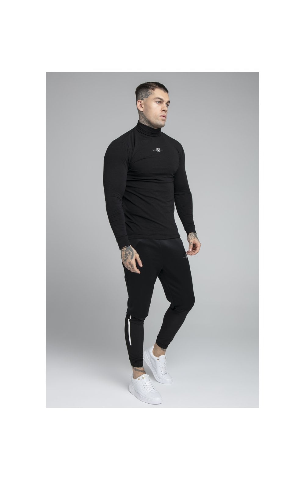 Load image into Gallery viewer, SikSilk Tranquil Turtle Neck Tee - Black (3)