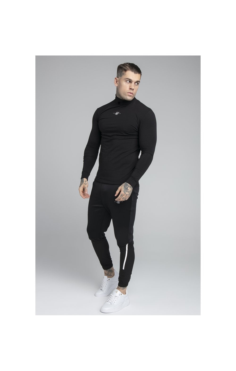 Load image into Gallery viewer, SikSilk Tranquil Turtle Neck Tee - Black (4)