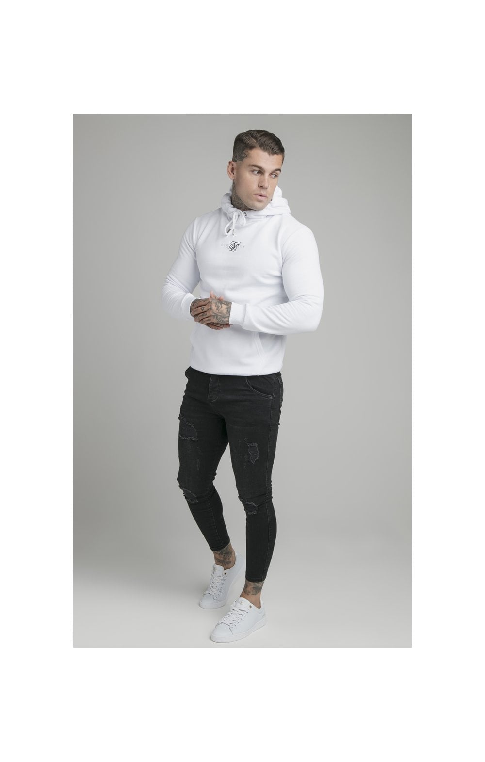Load image into Gallery viewer, SikSilk Core Overhead Hoodie - White (3)