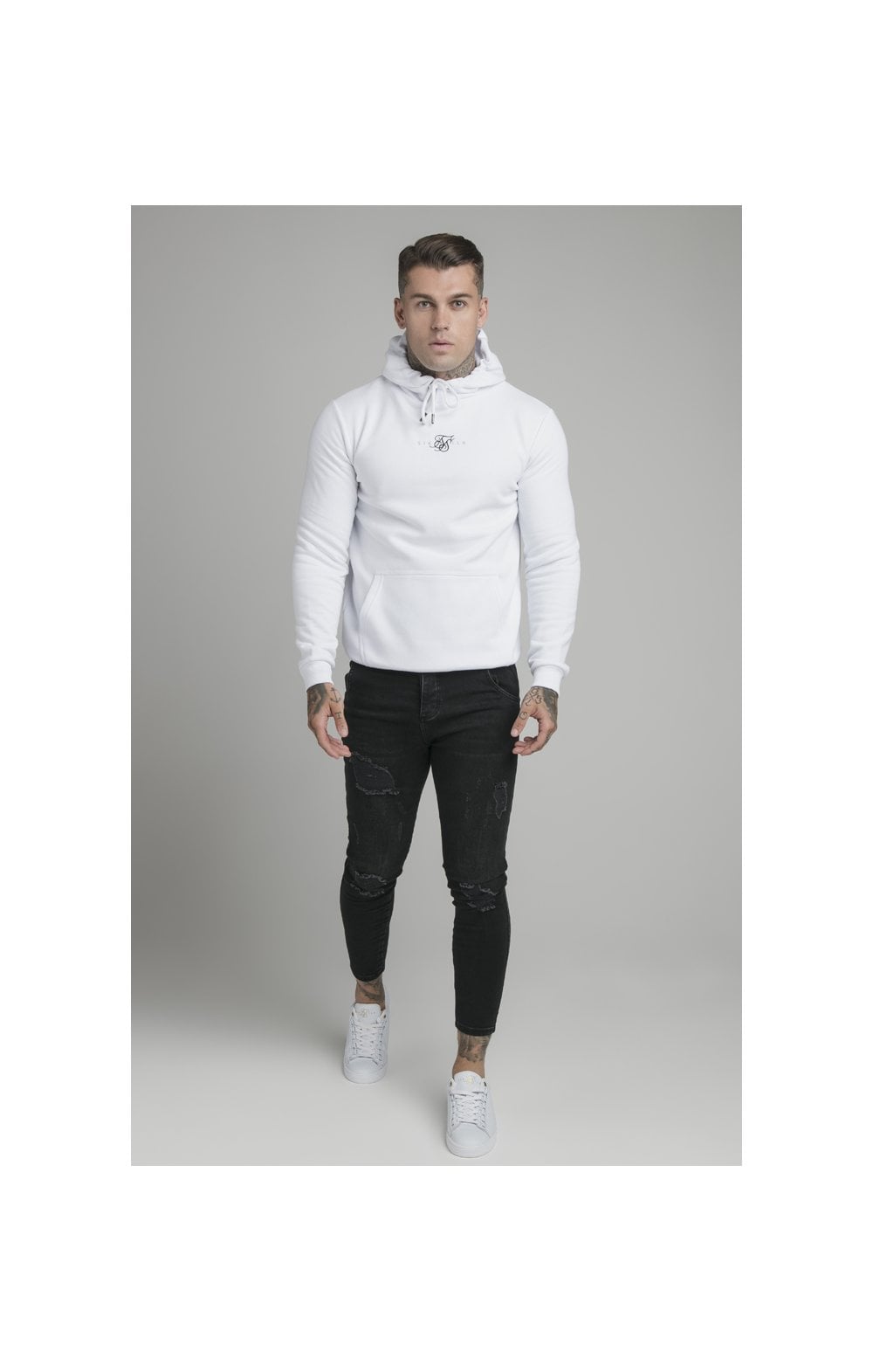 Load image into Gallery viewer, SikSilk Core Overhead Hoodie - White (4)