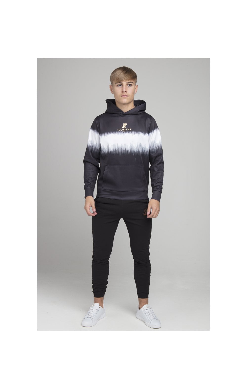 Load image into Gallery viewer, Illusive London Fade Tie Dye Hoodie - Black &amp; White (4)