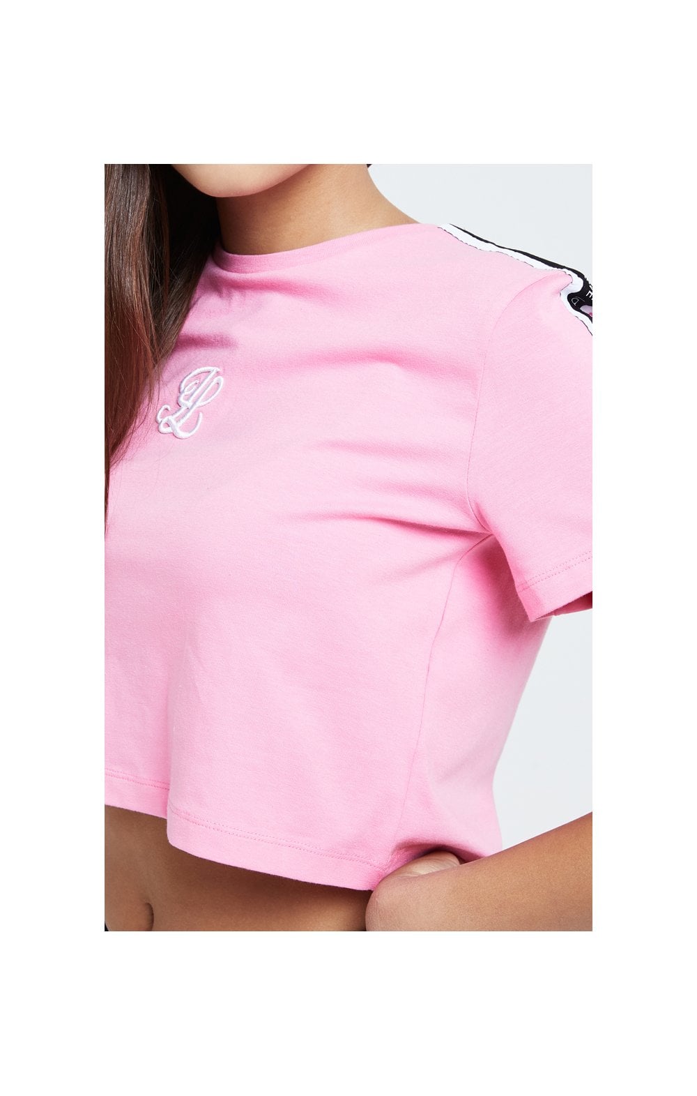 Load image into Gallery viewer, Illusive London Tape Crop Tee - Pink