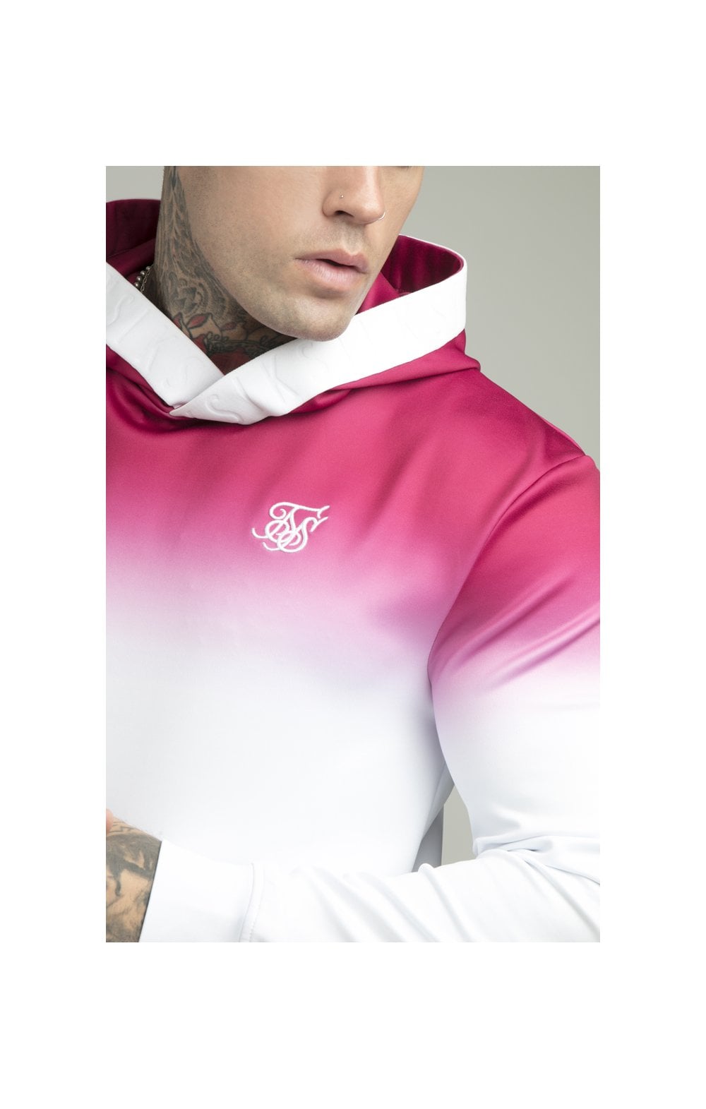 Load image into Gallery viewer, Pink Overhead Tape Fade Hoodie (1)