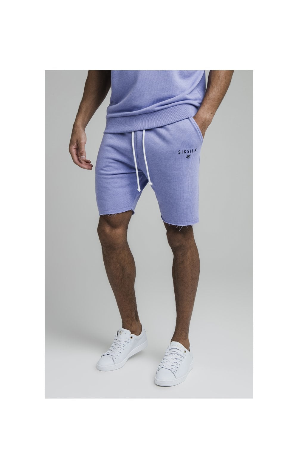 Load image into Gallery viewer, Purple Marl Relaxed Crew Short