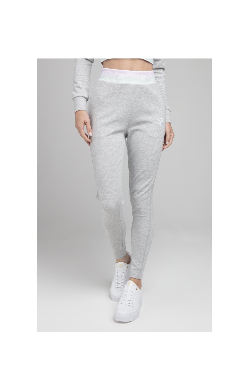 Load image into Gallery viewer, SikSilk Aurora Fade Track Pants - Grey Marl (1)