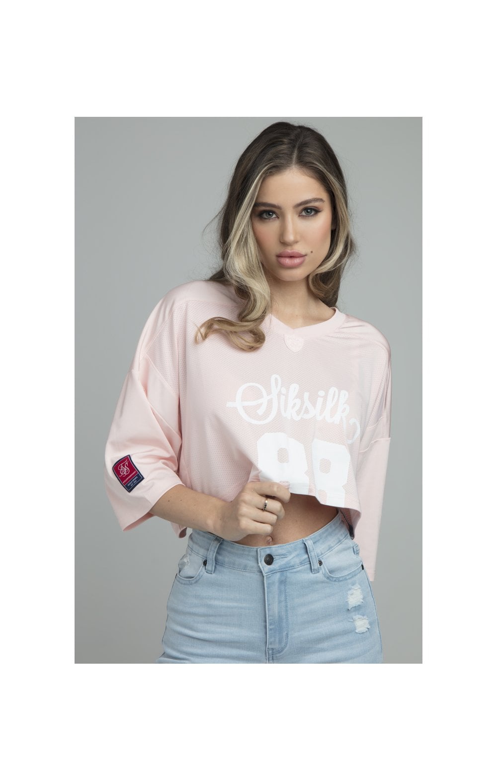 Load image into Gallery viewer, SikSilk Retro Football Crop Jersey - Pink
