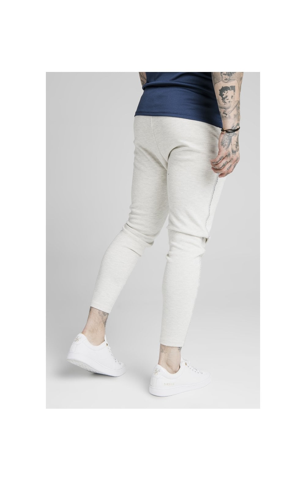 Load image into Gallery viewer, SikSilk Exposed Tape Jogger - Light Grey (1)