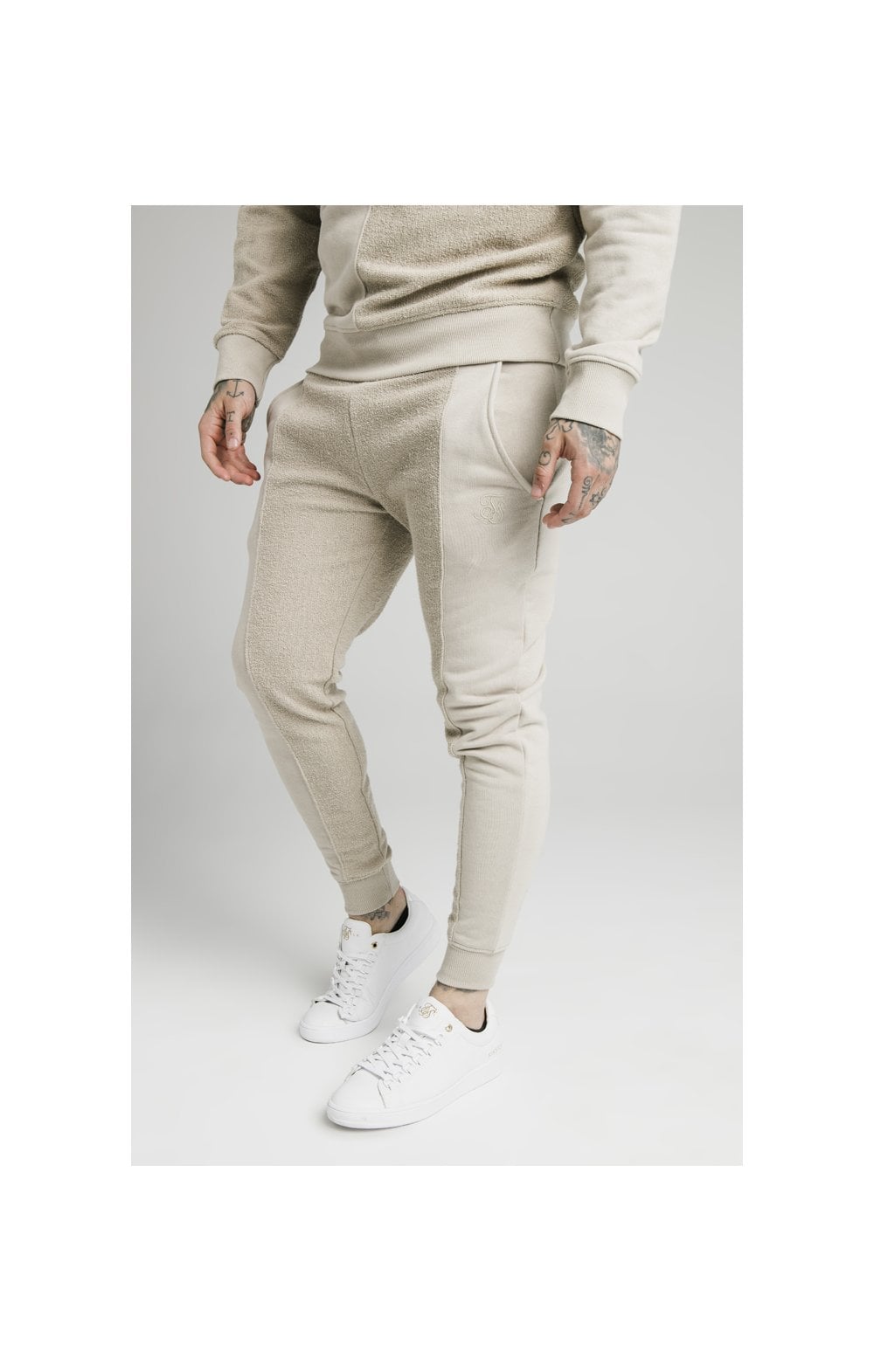 Load image into Gallery viewer, SikSilk Half &amp; Half Fitted Jogger - Stone