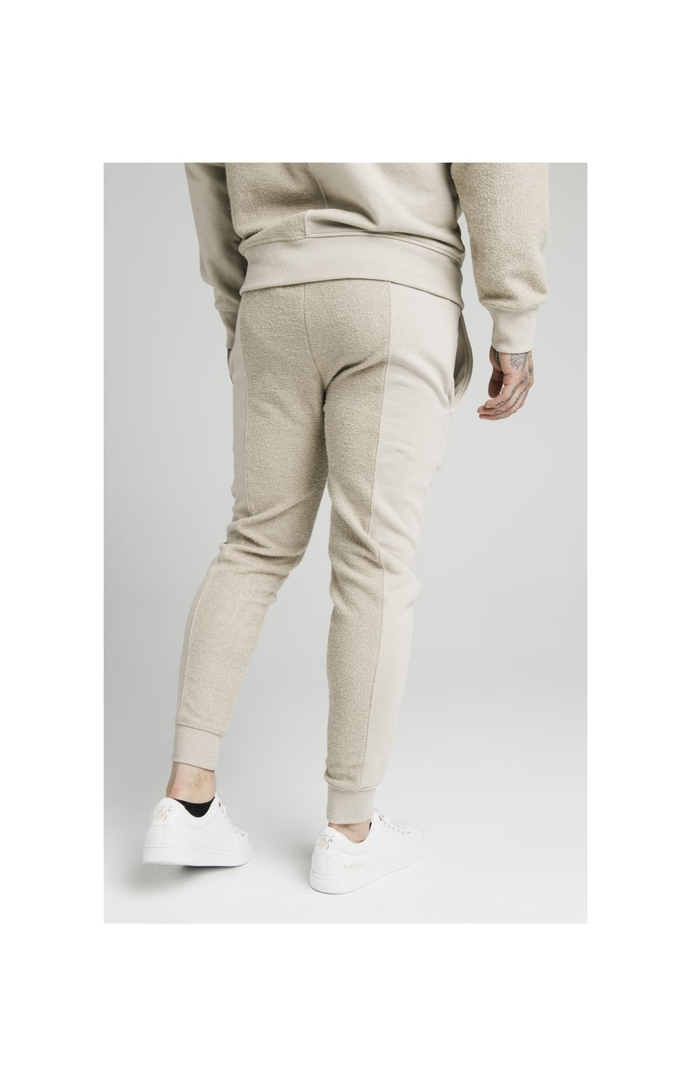 Load image into Gallery viewer, SikSilk Half &amp; Half Fitted Jogger - Stone (1)