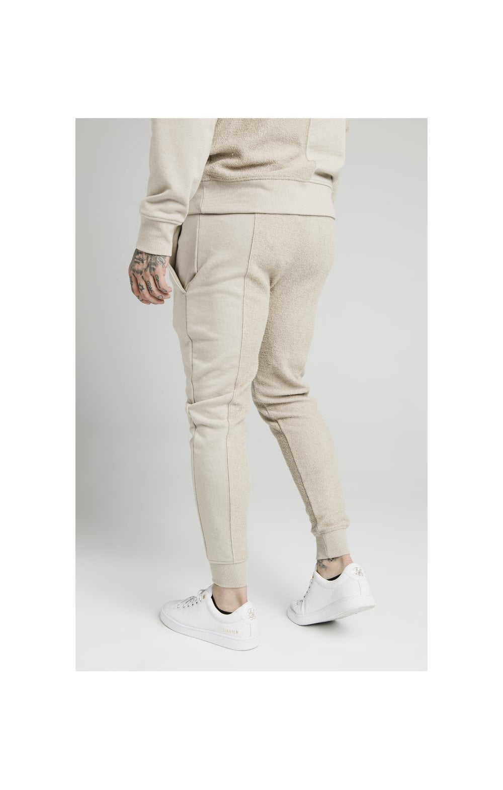 Load image into Gallery viewer, SikSilk Half &amp; Half Fitted Jogger - Stone (2)