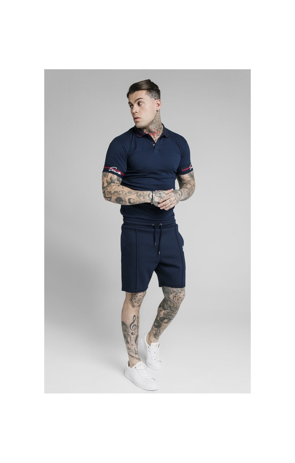 Load image into Gallery viewer, SikSilk Exposed Tape Shorts - Navy (2)