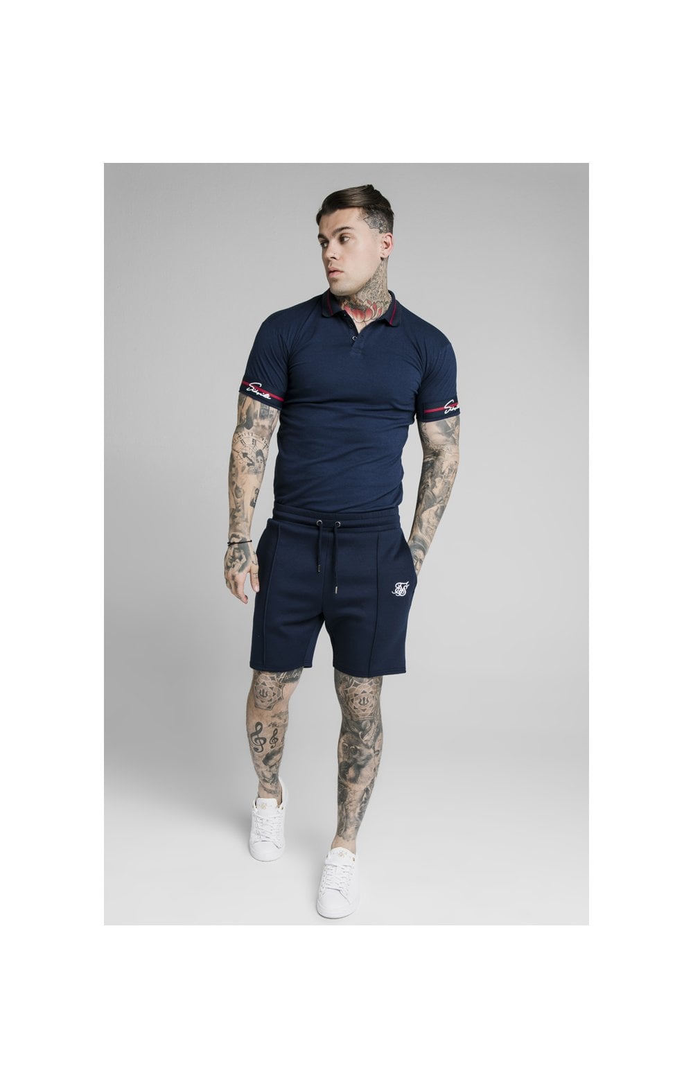 Load image into Gallery viewer, SikSilk Exposed Tape Shorts - Navy (4)
