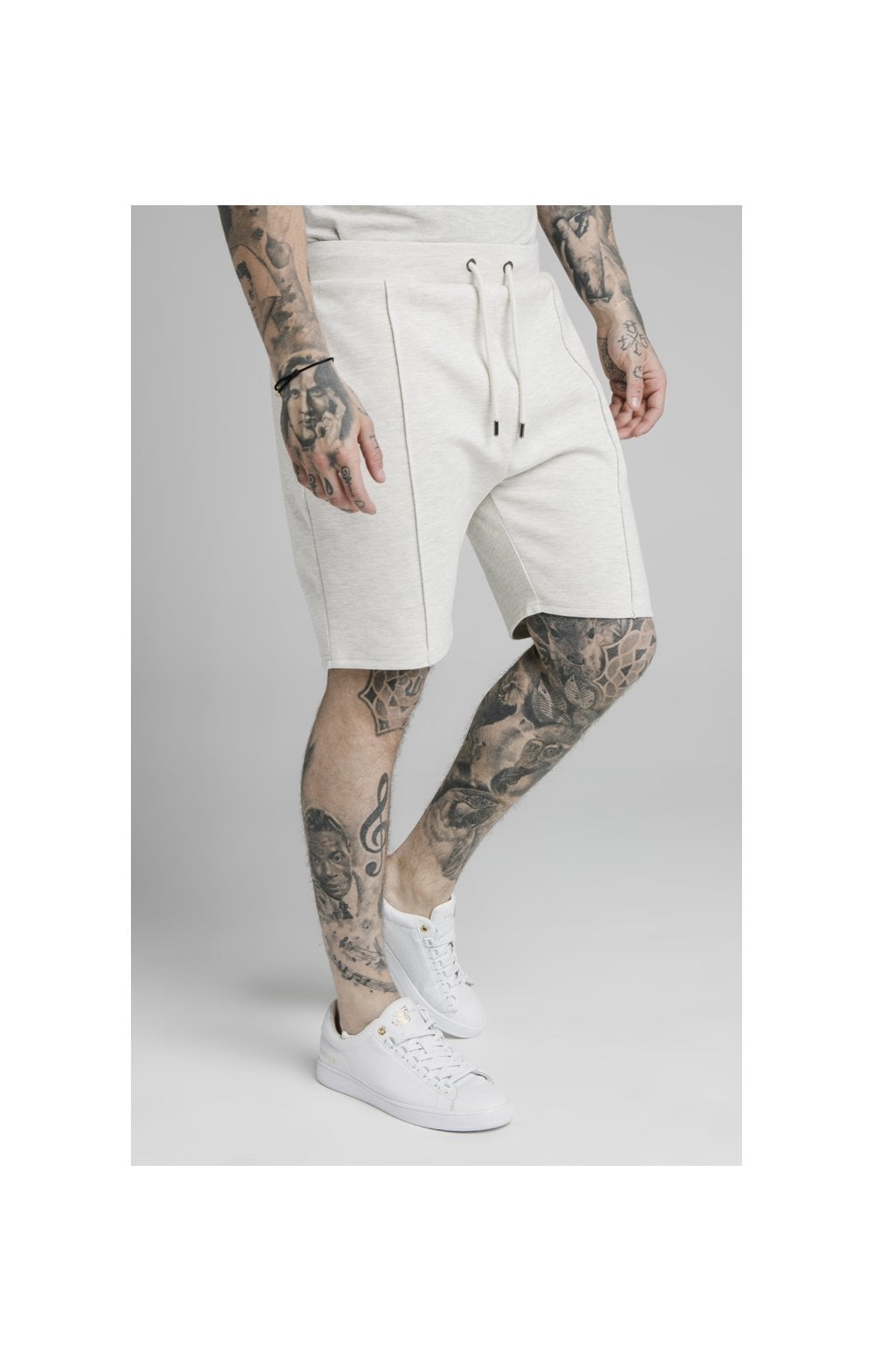 Load image into Gallery viewer, SikSilk Exposed Tape Shorts - Light Grey (1)