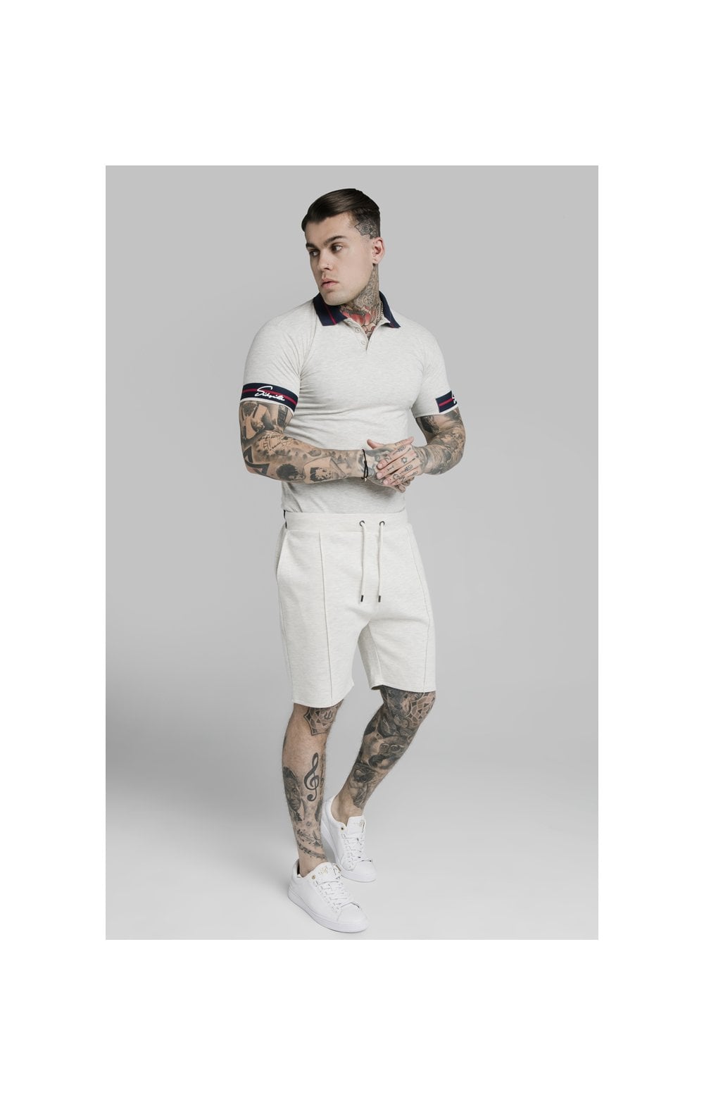 Load image into Gallery viewer, SikSilk Exposed Tape Shorts - Light Grey (3)