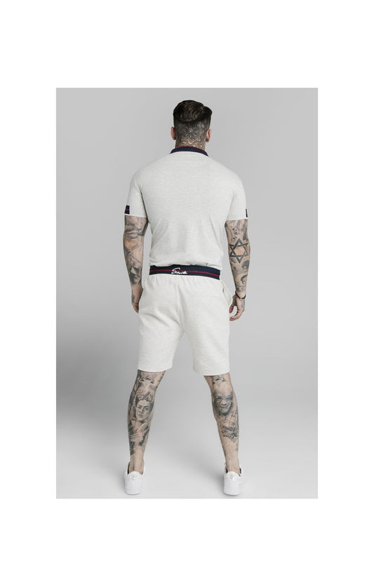 SikSilk Exposed Tape Shorts - Light Grey