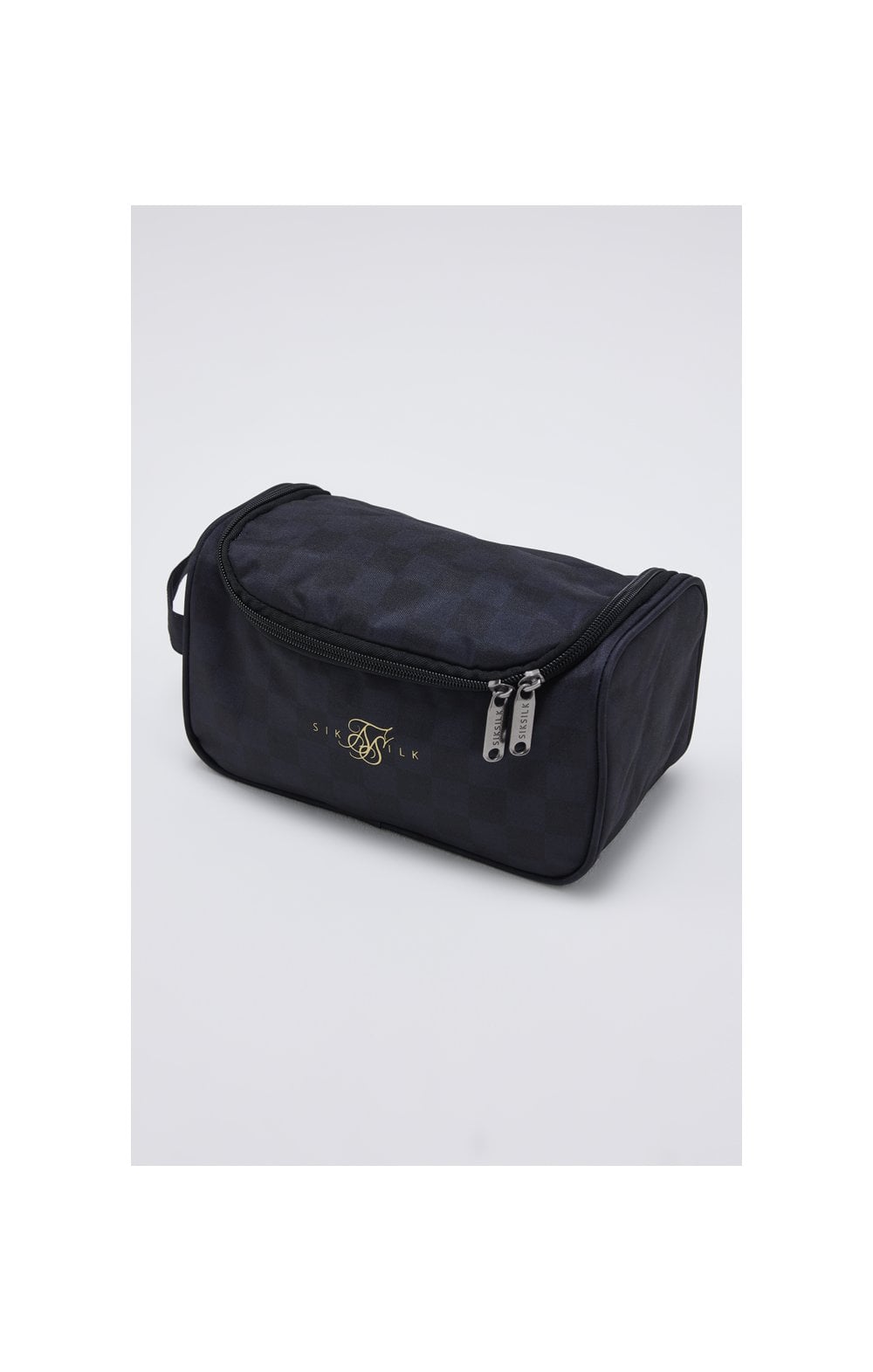 Load image into Gallery viewer, SikSilk Elite Checkered Wash Bag - Black